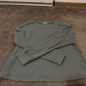 Green Waffle knit large top